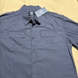 Ecko Unlimited Dark Gray Men's Casual Button Down Shirt